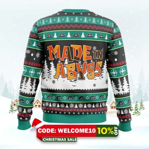 riku and reg made in abyss ugly christmas sweater 2