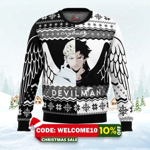 rival devilman crybaby ugly christmas sweaters 1