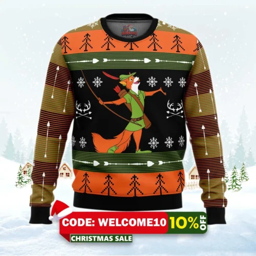 robin hood ugly christmas sweater 1