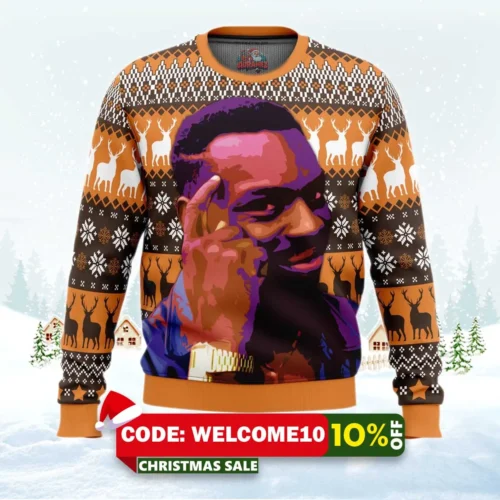 roll safe meme ugly christmas sweater 1