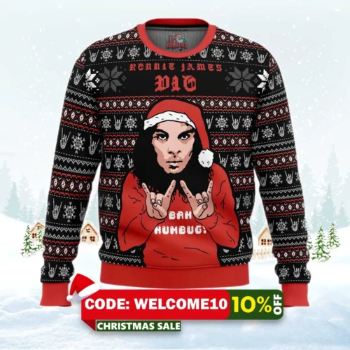 ronnie james dio ugly christmas sweater 1