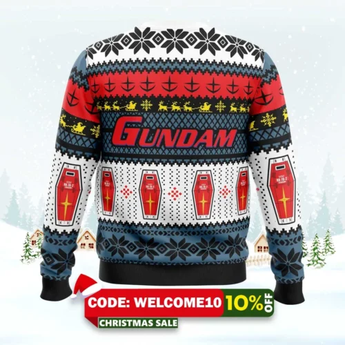 rx 78 gundam ugly christmas sweater 2