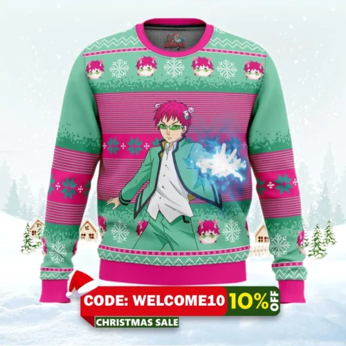 saiki k the disastrous life of saiki k ugly christmas sweater 1