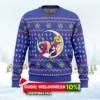 sailor moon sitting on moon ugly christmas sweater 1