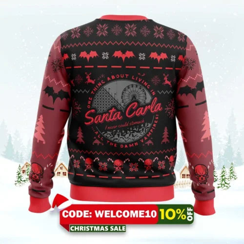 santa carla the lost boys ugly christmas sweater 2