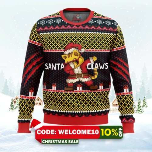 santa claws ugly christmas sweater 1