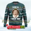 santa i know him elf ugly christmas sweater 1