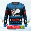 santa jaws jaws ugly christmas sweater 1