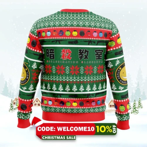 santa koro sensei assassination classroom ugly christmas sweater 2