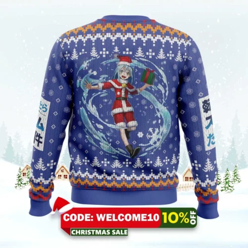 Santa Rimuru That Time I Got Reincarnated As A Slime Christmas Sweater 1 santa rimuru that time i got reincarnated as a slime christmas sweater 2