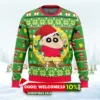santa shinnosuke crayon shin chan ugly christmas sweater 1