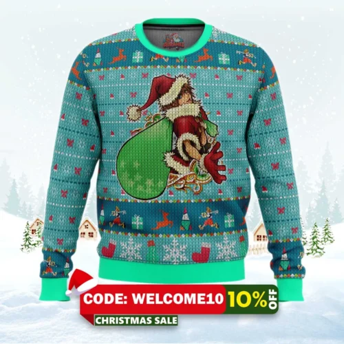 santa sora kingdom hearts ugly christmas sweater 1