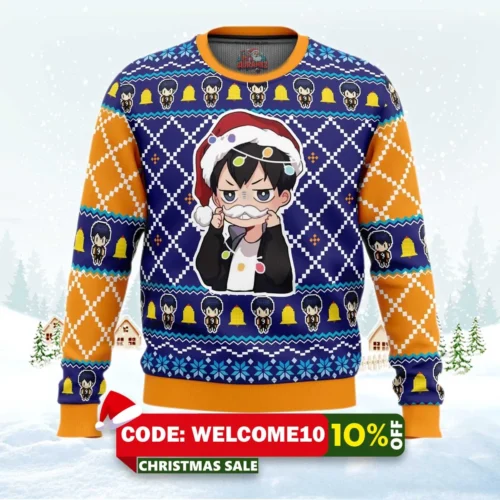 santa tobio haikyuu ugly christmas sweater 1