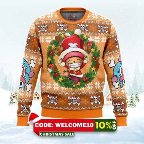 santa tony chopper one piece ugly christmas sweater 1