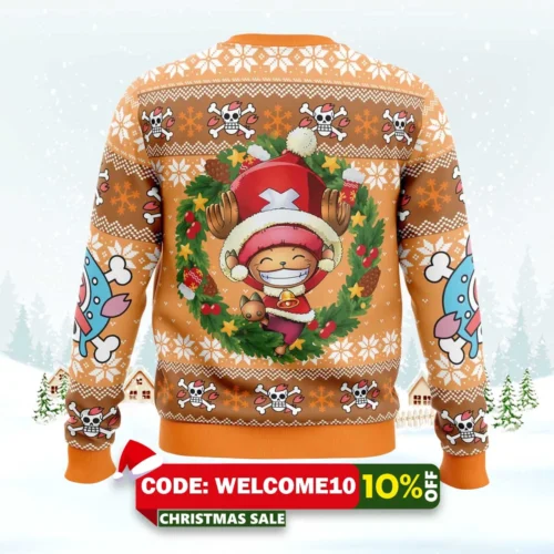 santa tony chopper one piece ugly christmas sweater 2