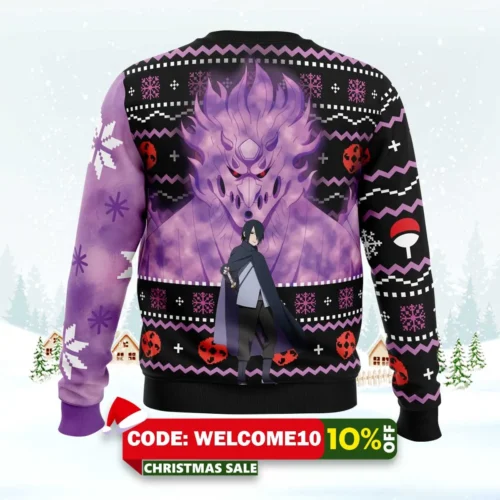 sasuke susanoo naruto ugly christmas sweater 2