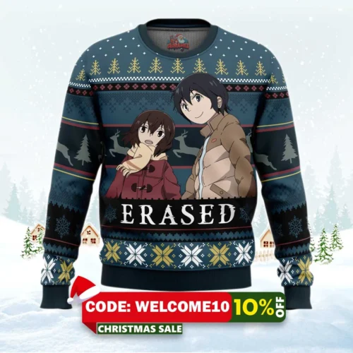 satoru and kayo erased ugly christmas sweater 1