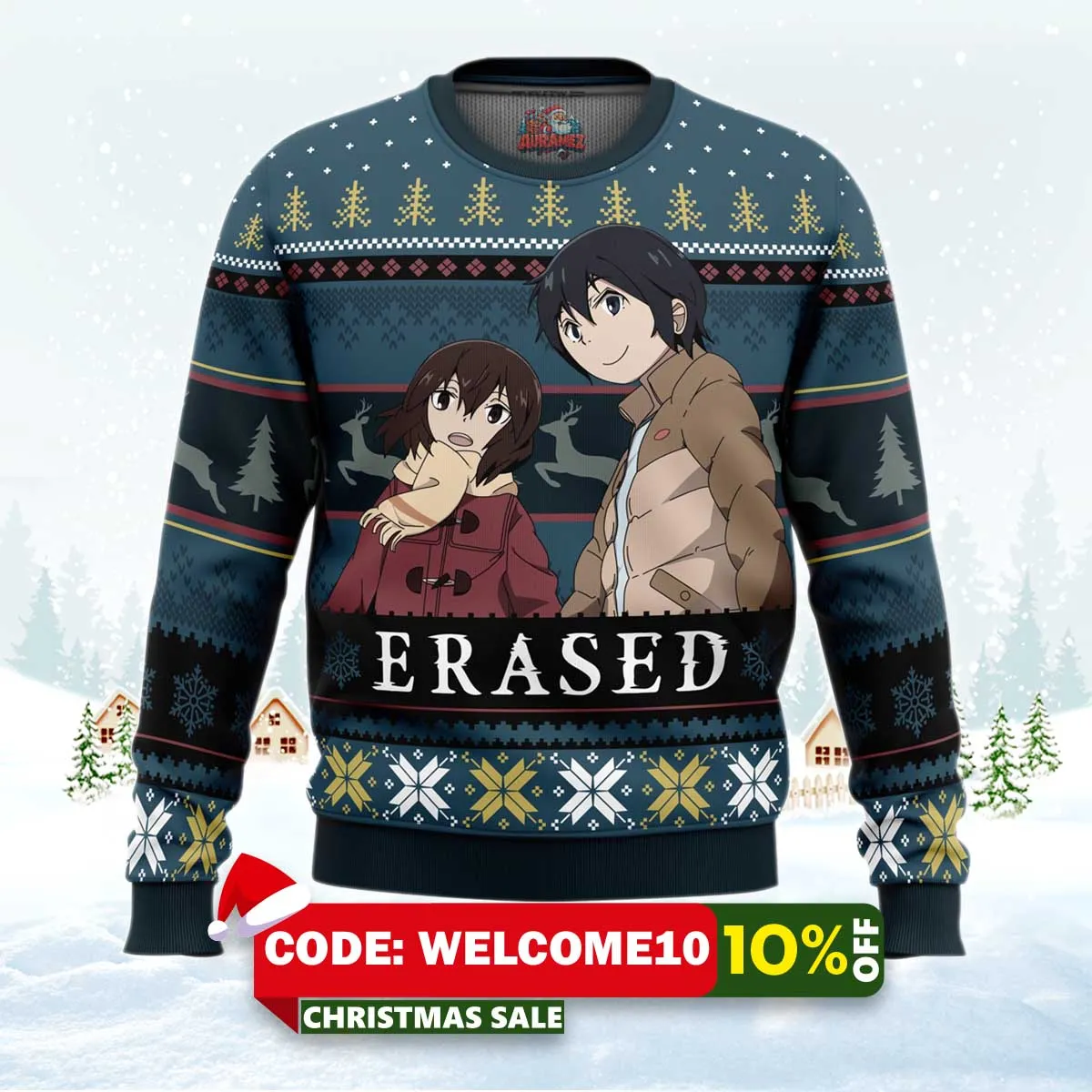 satoru and kayo erased ugly christmas sweater 1 satoru and kayo erased ugly christmas sweater 1
