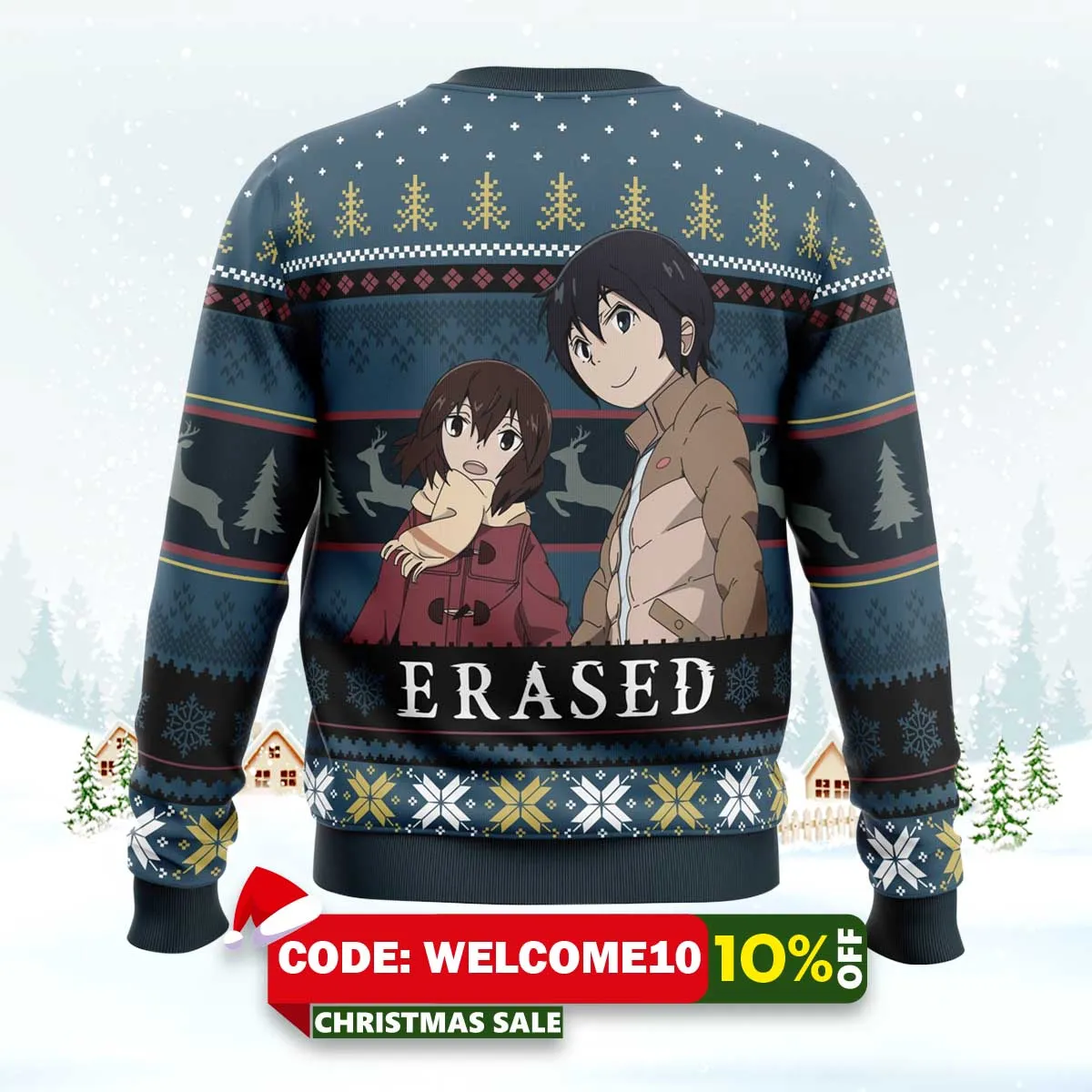 satoru and kayo erased ugly christmas sweater 2 satoru and kayo erased ugly christmas sweater 2