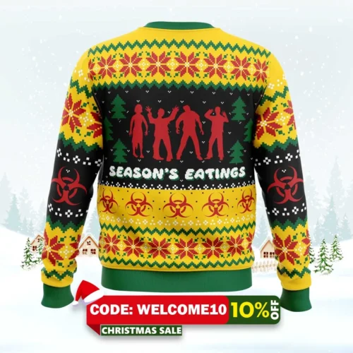 season's eatings zombie ugly christmas sweater 2