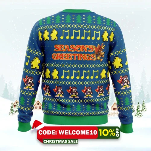 season's greetings banjo kazooie ugly christmas sweater 2