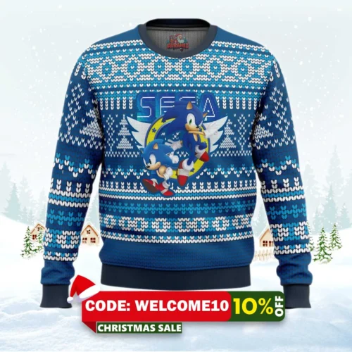 sega ugly christmas sweater 1
