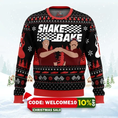 shake and bake talladega nights ugly christmas sweater 1