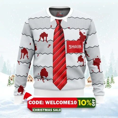 shaun of the dead ugly christmas sweater 1