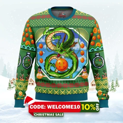 shenron dragon ball ugly christmas sweater 1