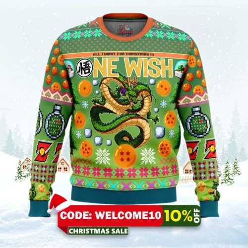 shenron dragon ball z ugly christmas sweater 1