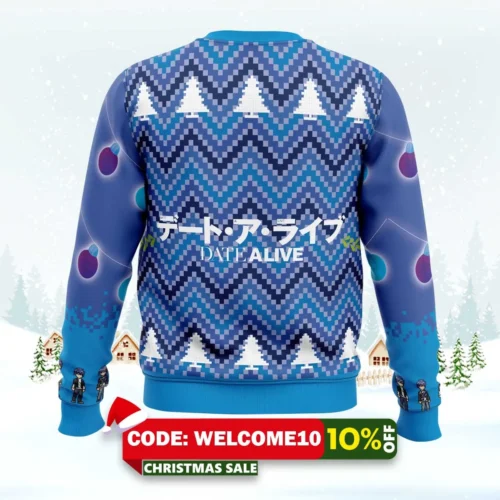 shido itsuka date a live ugly christmas sweater 2