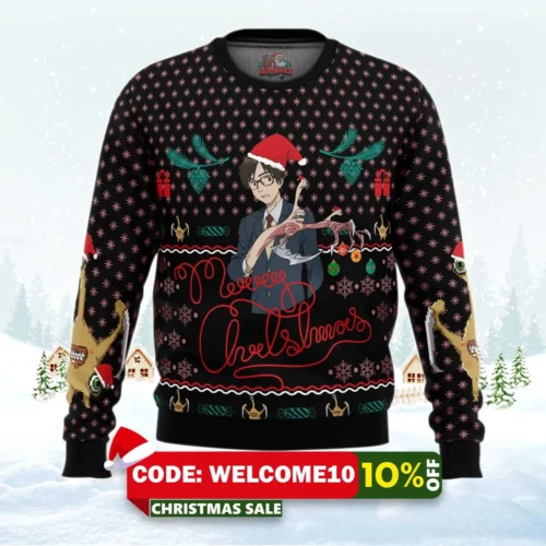 shinichi izumi parasyte ugly christmas sweater 1