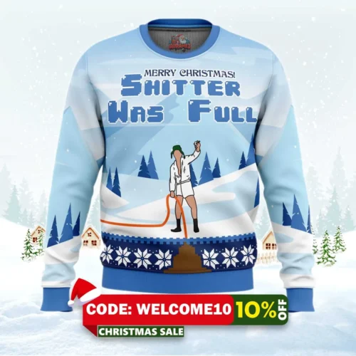 shitter was full national lampoon's christmas vacation ugly christmas sweater 1