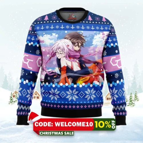 shuu and inori guilty crown ugly christmas sweater 1