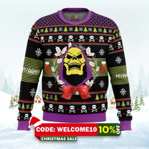 skeletor ugly christmas sweater 1