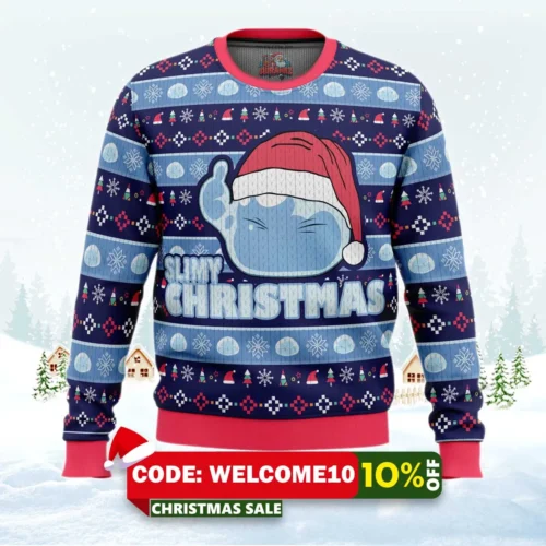 slimy christmas that time i got reincarnated as a slime christmas sweater 1