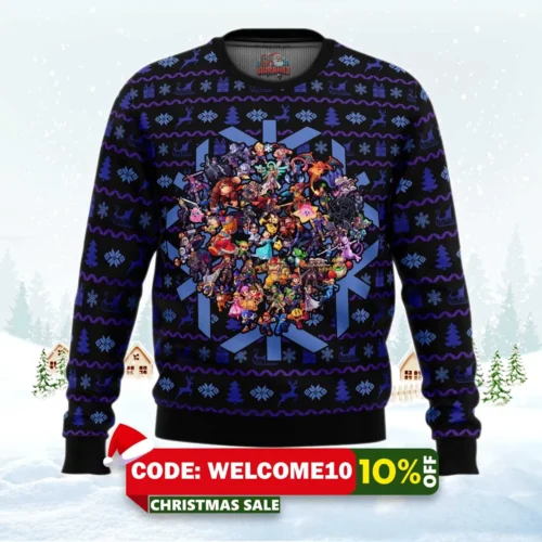 smash bros christmas brawl ugly christmas sweater 1