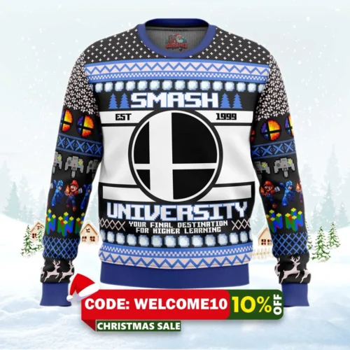 smash university ugly christmas sweater 1