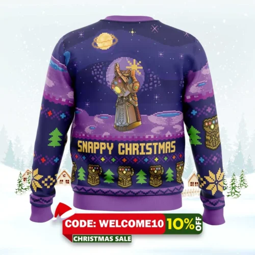 snappy christmas infinity gauntlet marvel ugly christmas sweater 2