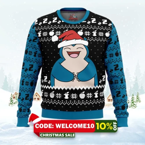 snorlax holiday pokemon ugly christmas sweater 1