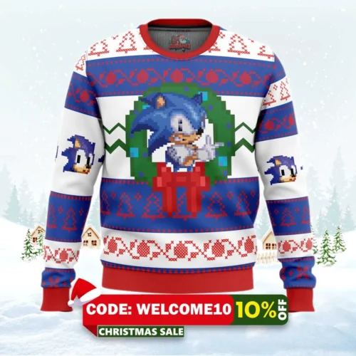 sonic the hedgehog ugly christmas sweater 1