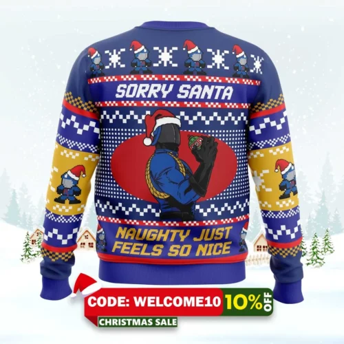 sorry santa cobra commander gi joe ugly christmas sweater 2