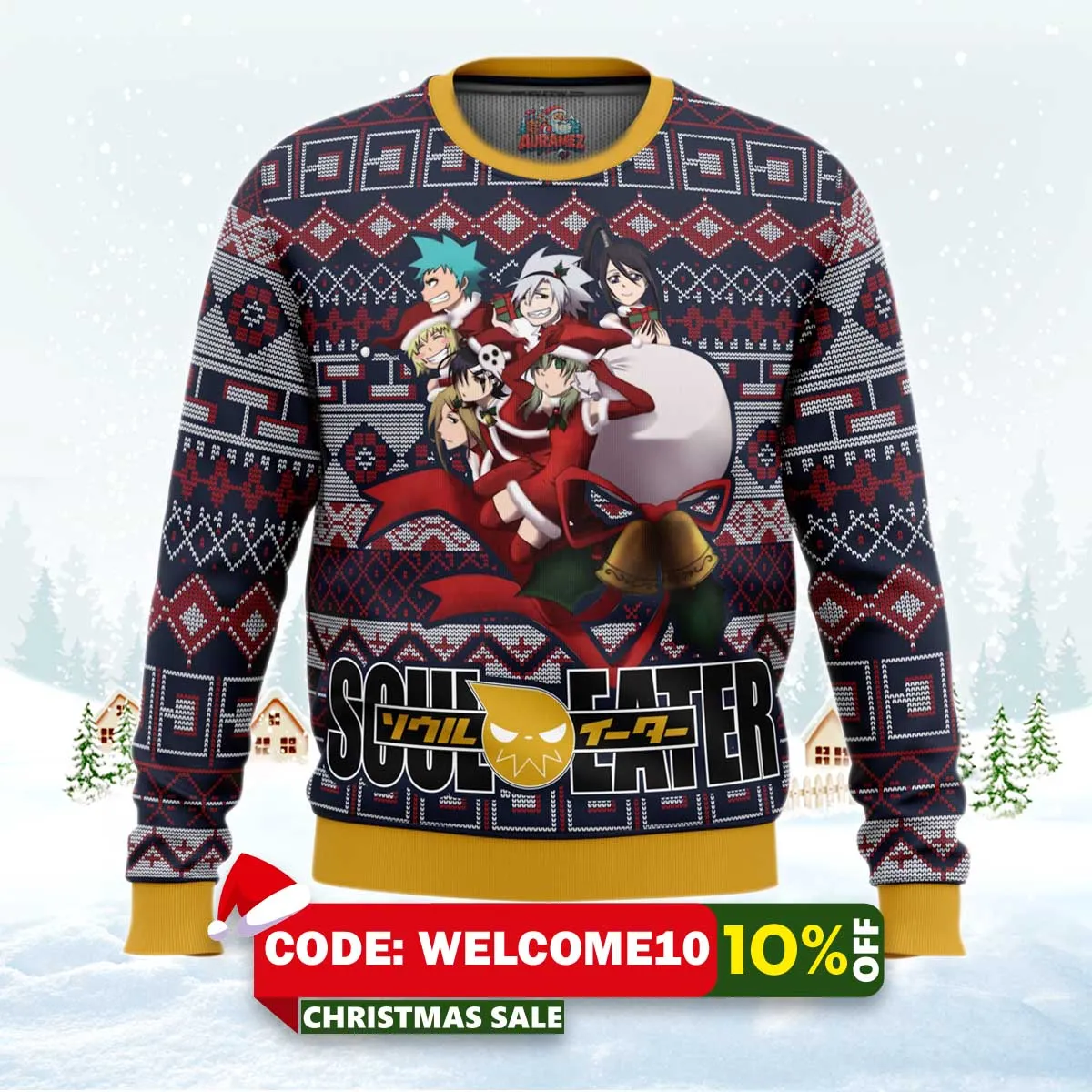 soul eater alt ugly christmas sweater 1 soul eater alt ugly christmas sweater 1