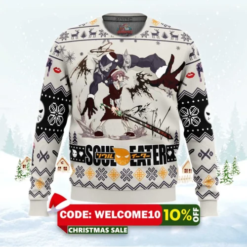 soul eater crona ugly christmas sweater 1