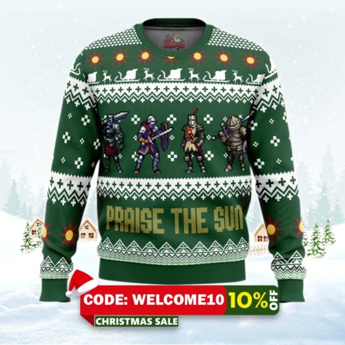 souls squad dark souls ugly christmas sweater 1