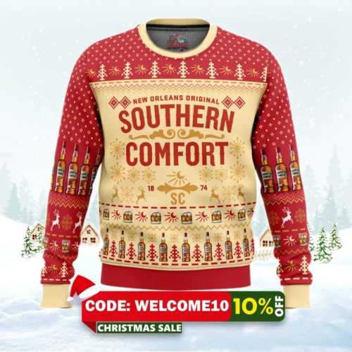 southern comfort ugly christmas sweater 1
