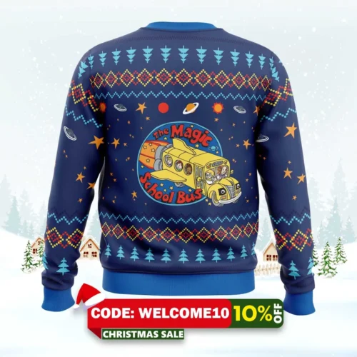 space adventures the magic school bus ugly christmas sweater 2