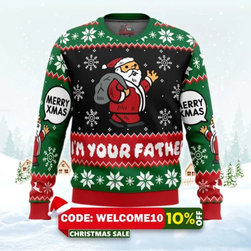spoiler christmas santa claus ugly christmas sweater 1