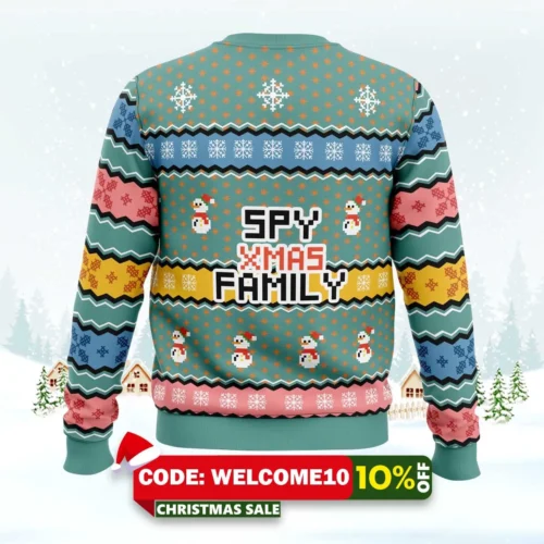 spy xmas family spy x family ugly christmas sweater 2