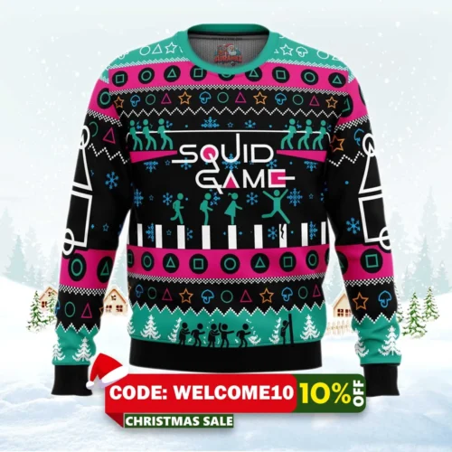 squid game christmas sweater 1